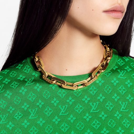 LV Edge Necklace MM S00 - Fashion Jewelry